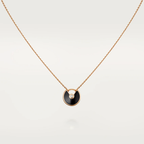 [Elowen jewels ]AMULETTE ROSE GOLD ONYX NECKLACE