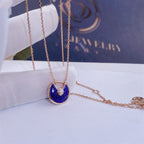 [Elowen jewels ]AMULETTE HALSKETTE AUS ROSÉGOLD MIT ACHAT