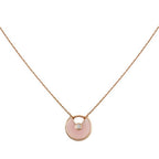 [Elowen jewels ]AMULETTE ROSE GOLD PINK MOP NECKLACE