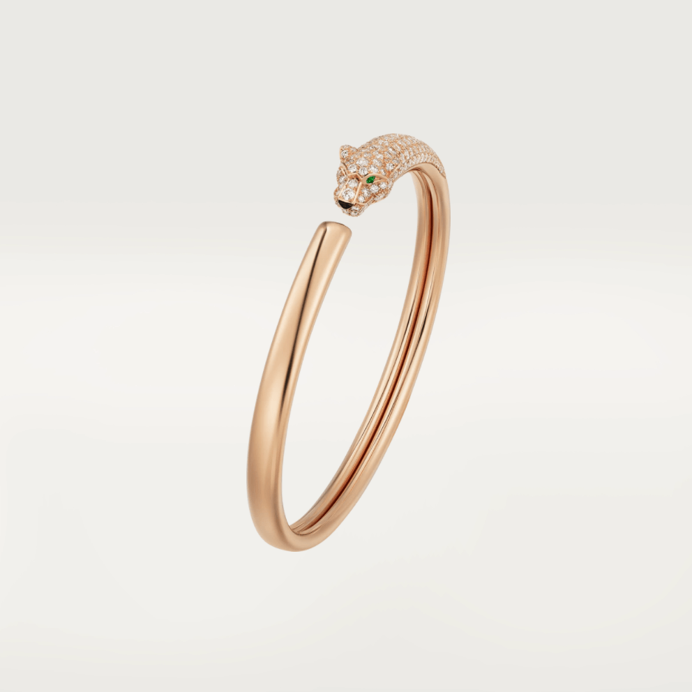[Elowen jewels ]PANTHERE ROSE GOLD DIAMOND OPEN BRACELET