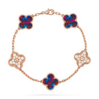 [Elowen jewels ]CLOVER 5 MOTIF COLOR GEMSTONES BRACELET COLLECTION