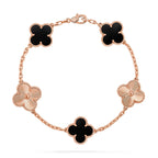 [Elowen jewels ] CLOVER 5 MOTIF ONYXS BRACELET COLLECTION