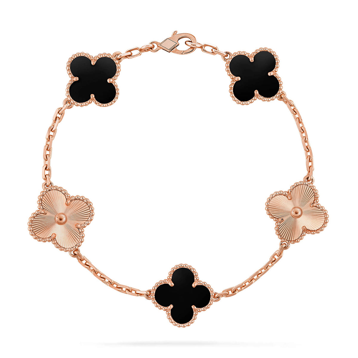 [Elowen jewels ] CLOVER 5 MOTIF ONYXS BRACELET COLLECTION