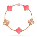 [Elowen jewels ] CLOVER 5 MOTIFS  PINK MOP BRACELET COLLECTION