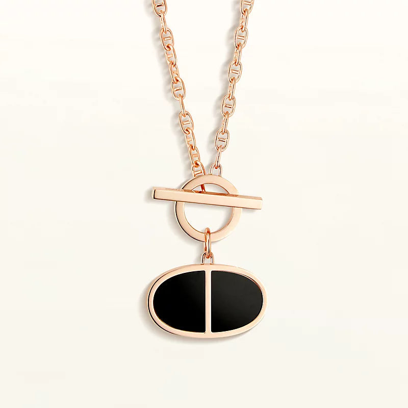 [Elowen jewels ]CHAINE VERSO HALSKETTE AUS SCHWARZER KERAMIK