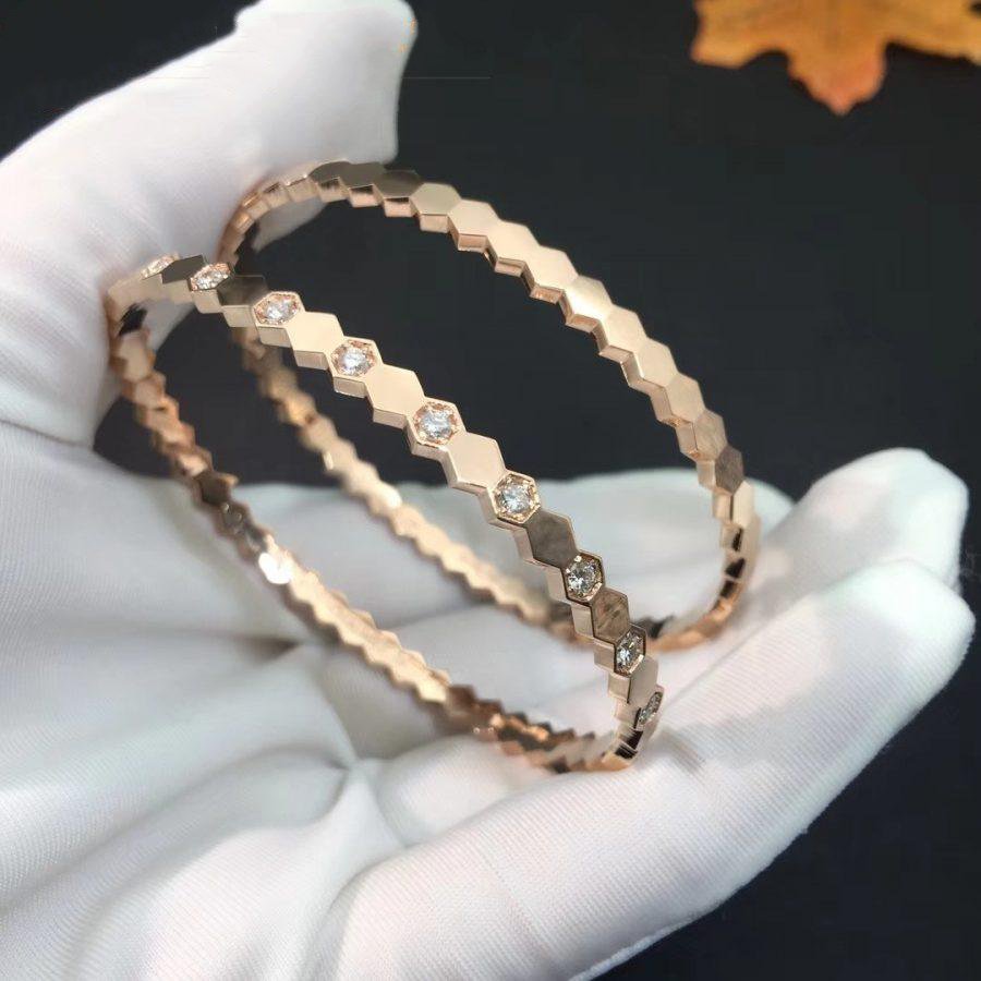 [Elowen Jewels]BEE LOVE PINK GOLD DIAMOND BRACELET