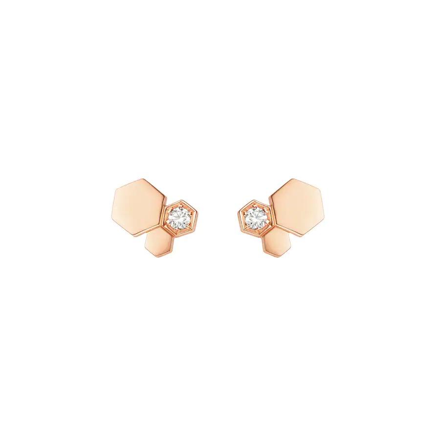 [Elowen jewels ]BEE LOVE PINK GOLD DIAMOND EARRINGS