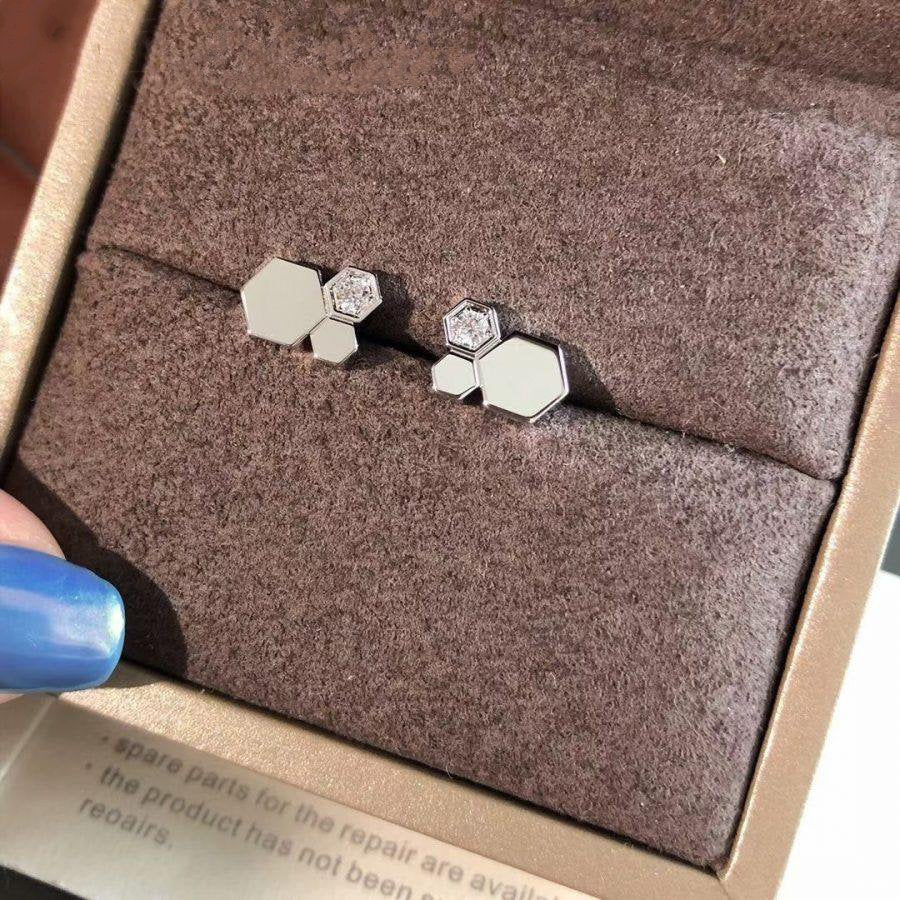 [Elowen jewels ]BEE LOVE SILVER DIAMOND EARRINGS