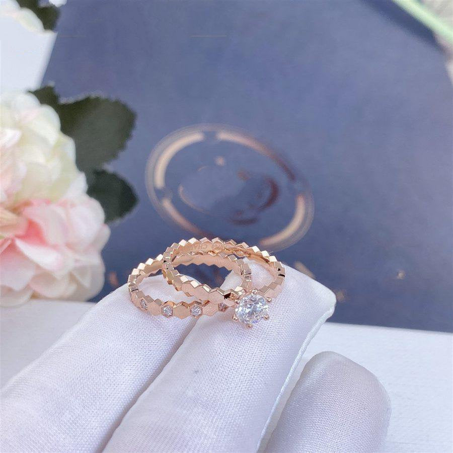 [Elowen jewels ]BEE LOVE RING PINK GOLD 1 DIAMOND