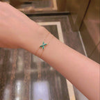 [Elowen jewels ]JEUX BRACELET MALACHITE PINK GOLD 1 DIAMOND