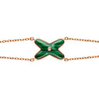 [Elowen jewels ]JEUX BRACELET MALACHITE PINK GOLD 1 DIAMOND