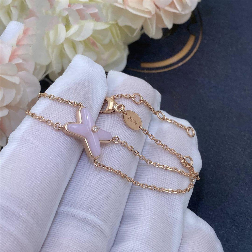 [Elowen jewels ]JEUX BRACELET PINK MOP PINK GOLD 1 DIAMOND