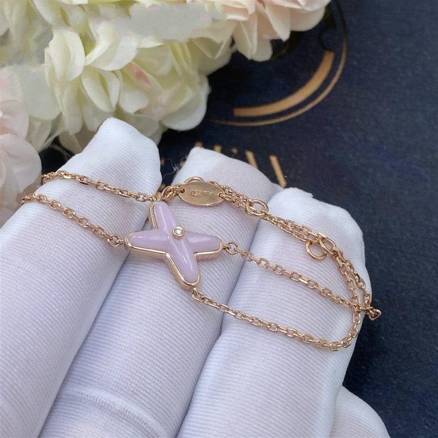 [Elowen jewels ]JEUX BRACELET PINK MOP PINK GOLD 1 DIAMOND