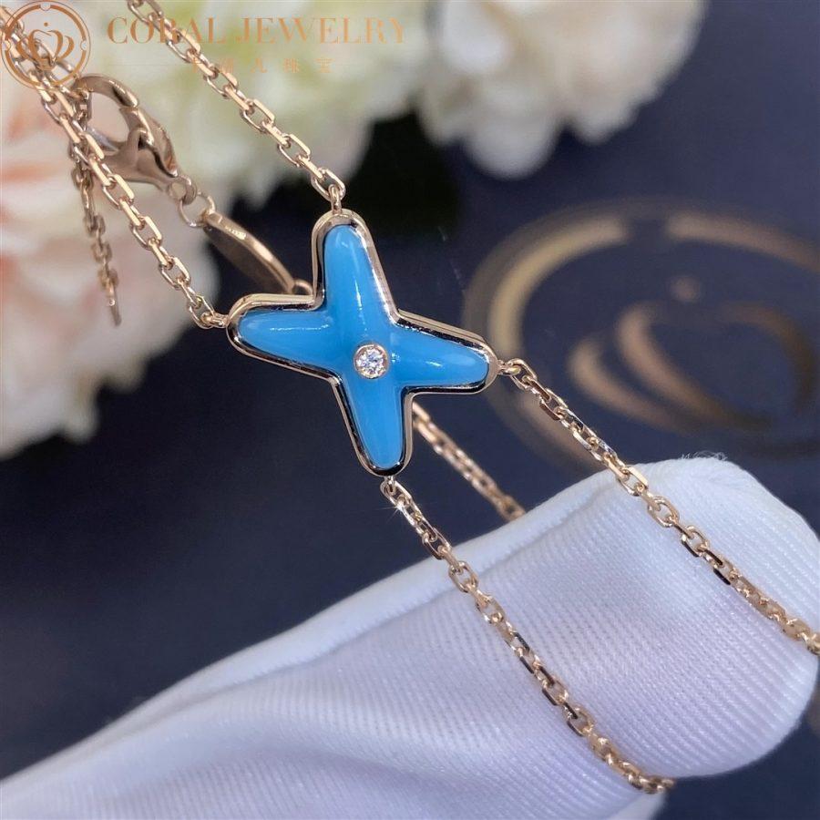 [Elowen jewels ]JEUX BRACELET TURQUOISE PINK GOLD 1 DIAMOND
