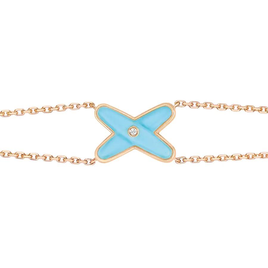 [Elowen jewels ]JEUX BRACELET TURQUOISE PINK GOLD 1 DIAMOND