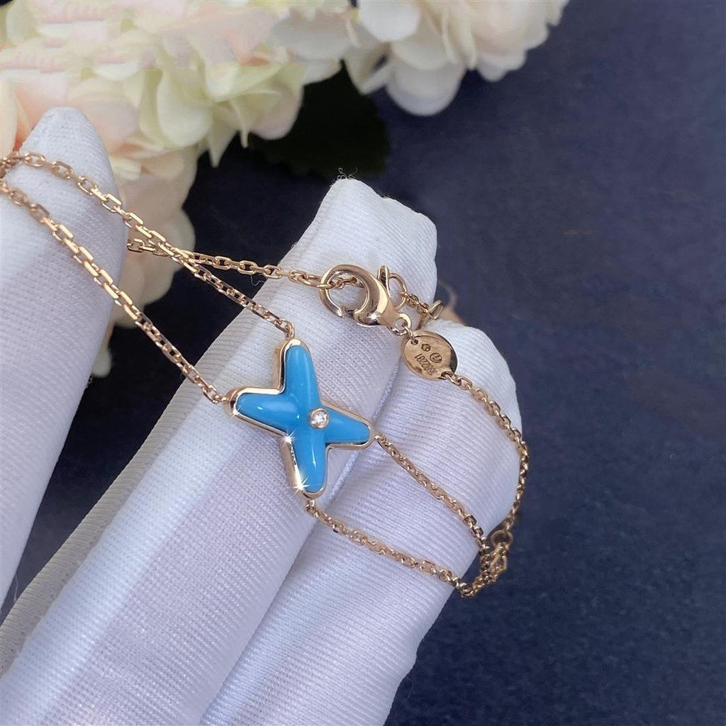 [Elowen jewels ]JEUX BRACELET TURQUOISE PINK GOLD 1 DIAMOND