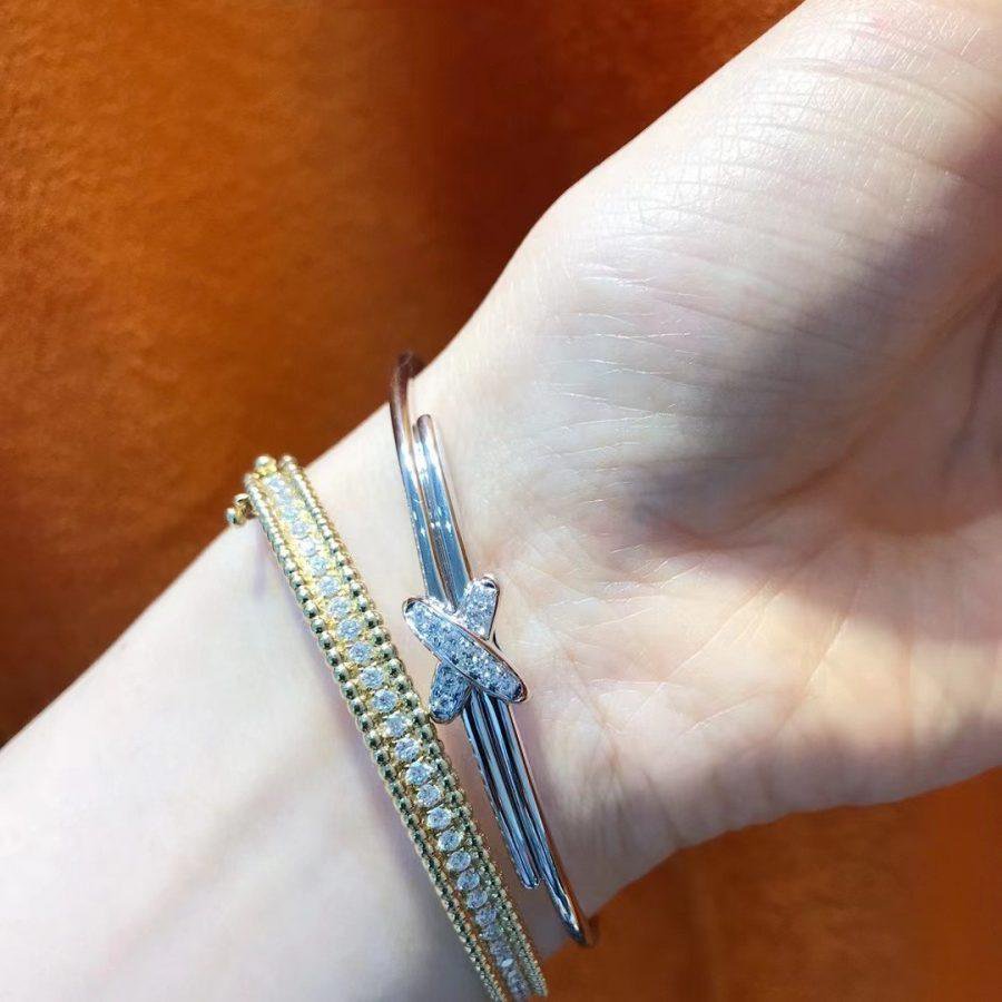 [Elowen jewels ]JEUX DE BRACELET SILVER DIAMONDS