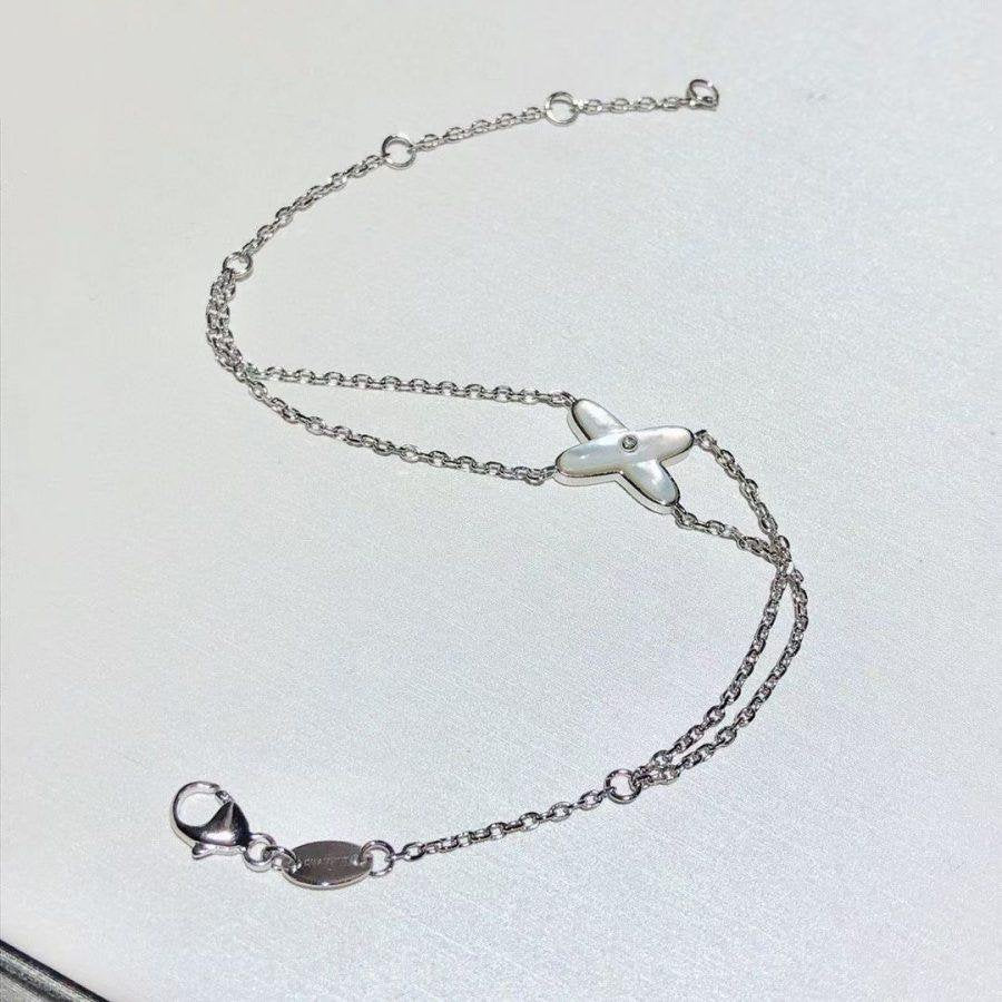 [Elowen jewels ]JEUX BRACELET WHITE MOP SILVER 1 DIAMOND