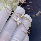 [Elowen jewels ]JEUX ブレスレット ホワイトマザーオブパール ゴールド ダイヤモンド1石