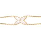 [Elowen jewels ]JEUX ブレスレット ホワイトマザーオブパール ゴールド ダイヤモンド1石