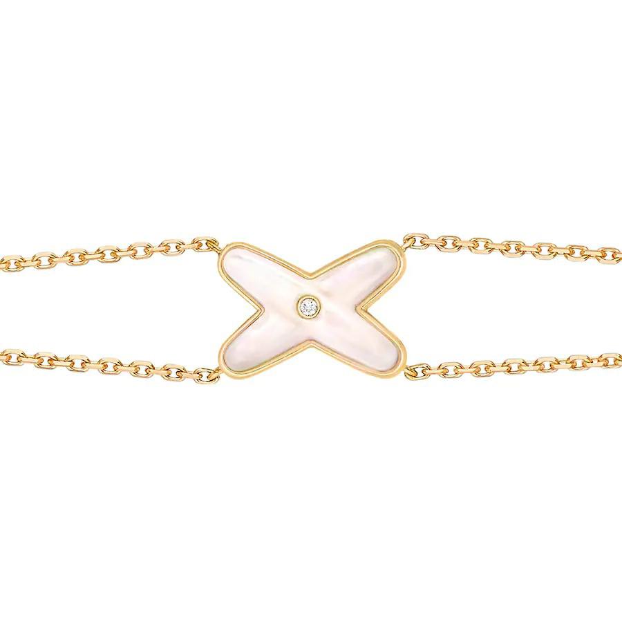 [Elowen Jewels]JEUX BRACELET WHITE MOP GOLD 1 DIAMOND