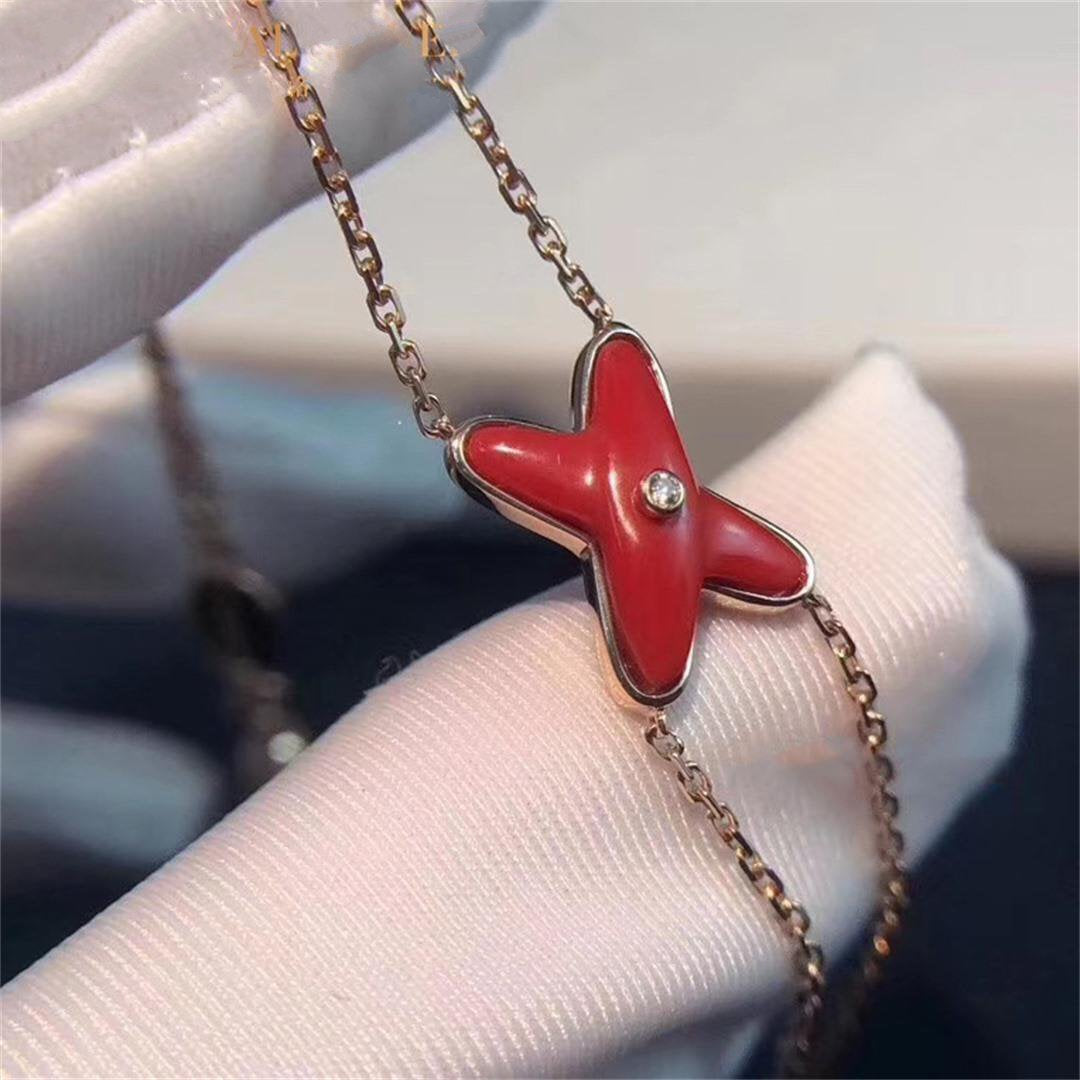 [Elowen jewels ]JEUX BRACELET CARNELIAN PINK GOLD 1 DIAMOND