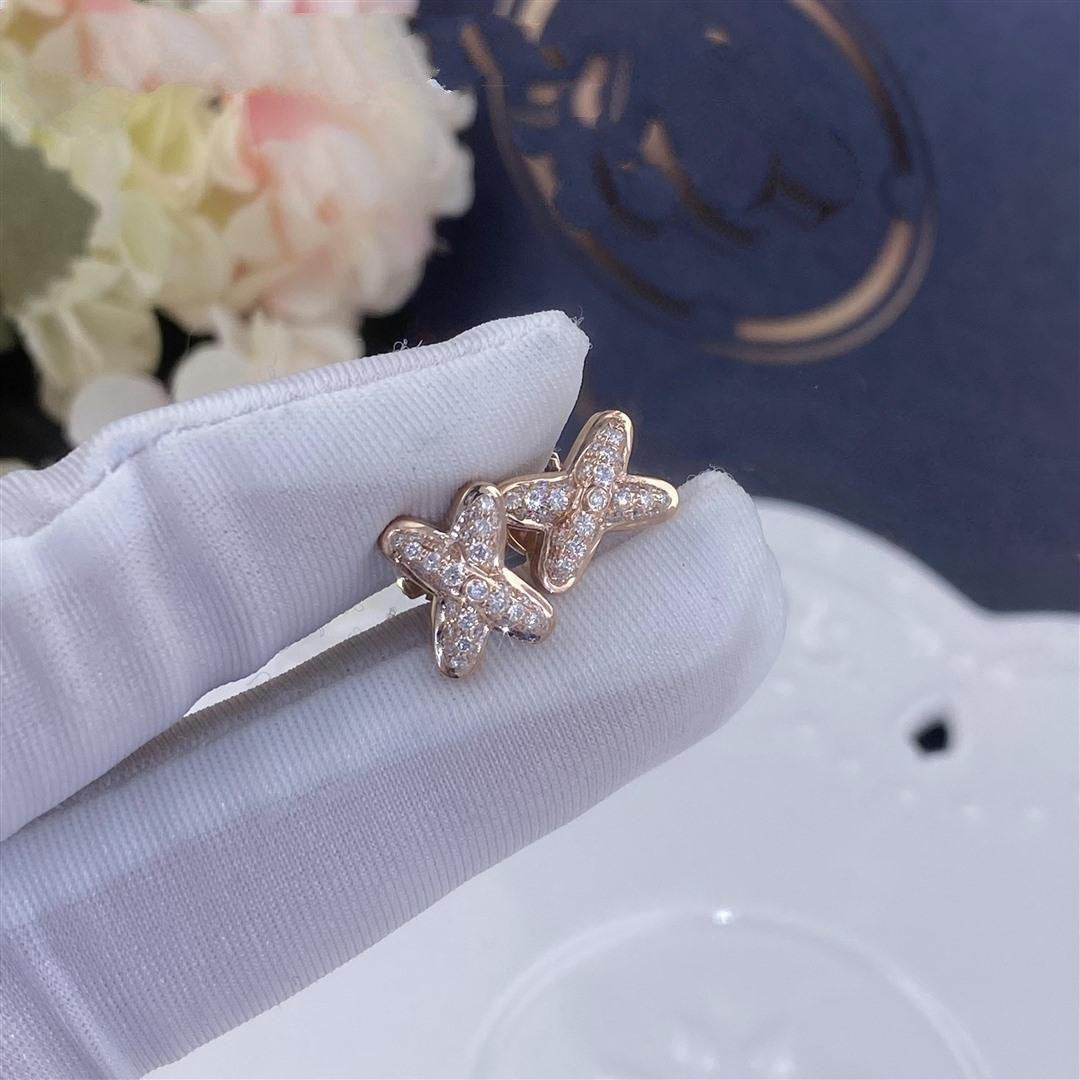 [Elowen jewels ]JEUX DE PINK GOLD DIAMOND EARRINGS