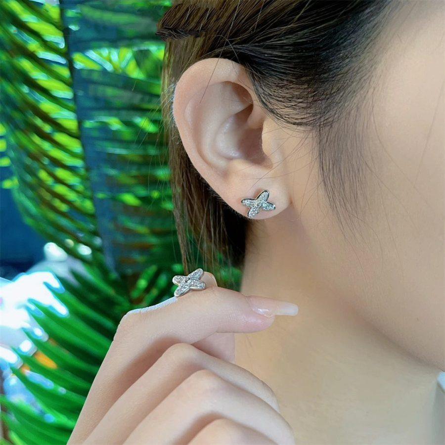 [Elowen jewels ]JEUX DE SILVER DIAMOND EARRINGS