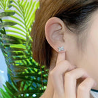 [Elowen jewels ]JEUX DE SILVER DIAMOND EARRINGS