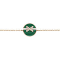 [Elowen jewels ]ARMBAND-SET MALACHIT ROSÉGOLD DIAMANTEN