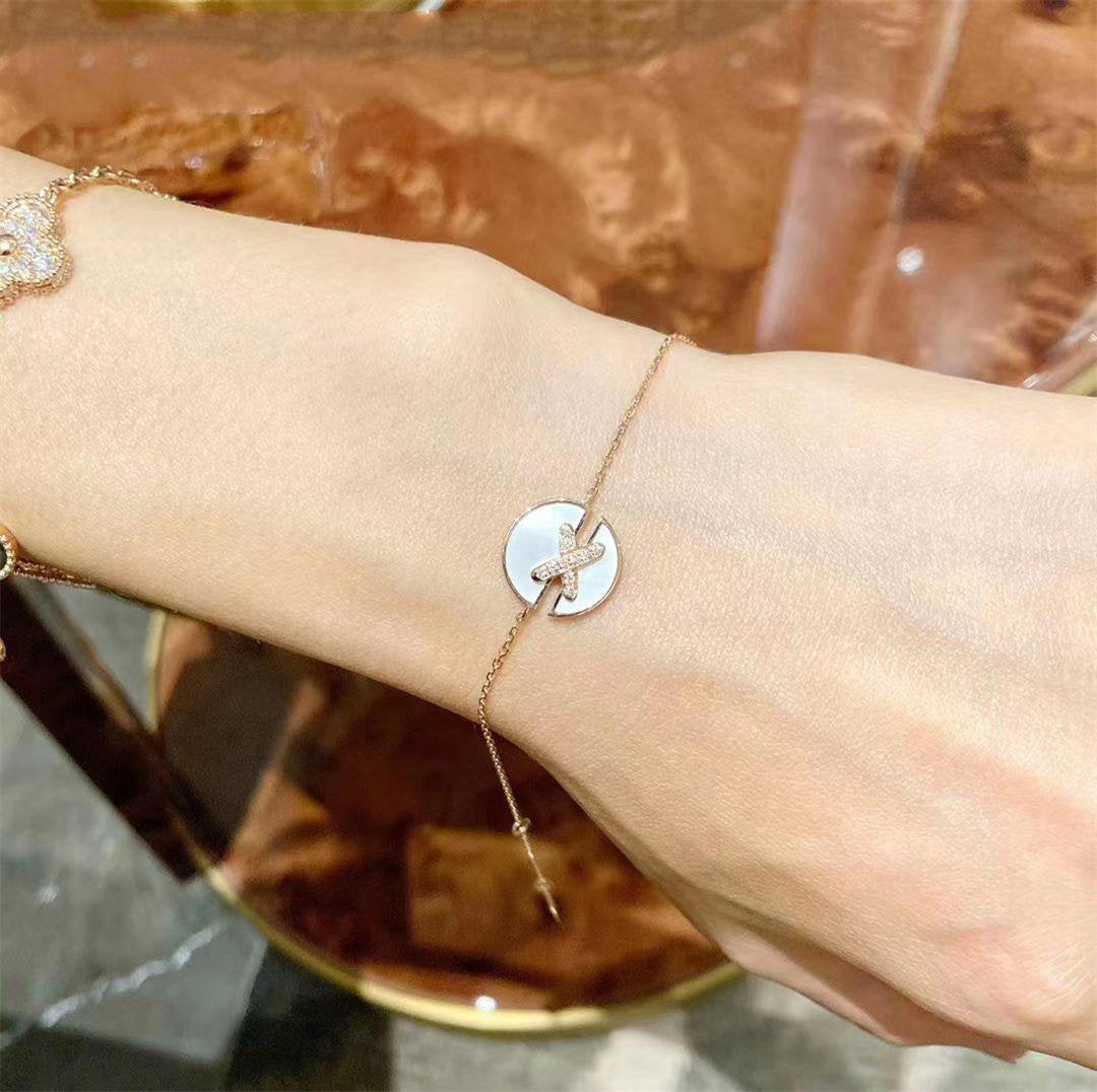 [Elowen jewels ]JEUX DE BRACELET MOP PINK GOLD DIAMONDS