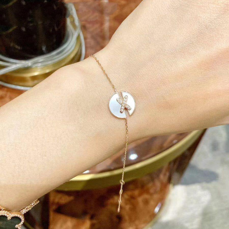 [Elowen jewels ]JEUX DE BRACELET MOP PINK GOLD DIAMONDS