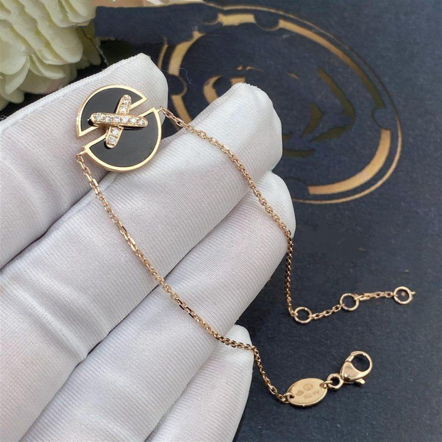 [Elowen jewels ]JEUX DE BRACELET ONYX PINK GOLD DIAMOND