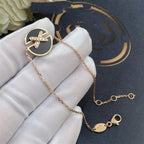 [Elowen jewels ]JEUX DE BRACELET ONYX PINK GOLD DIAMOND