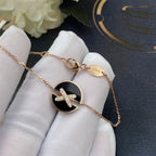 [Elowen jewels ]JEUX DE BRACELET ONYX PINK GOLD DIAMOND