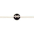 [Elowen jewels ]JEUX DE BRACELET ONYX PINK GOLD DIAMOND