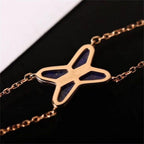 [Elowen jewels ]Armband in Form einer vierblättrigen Kleeblüte mit hohlem Design