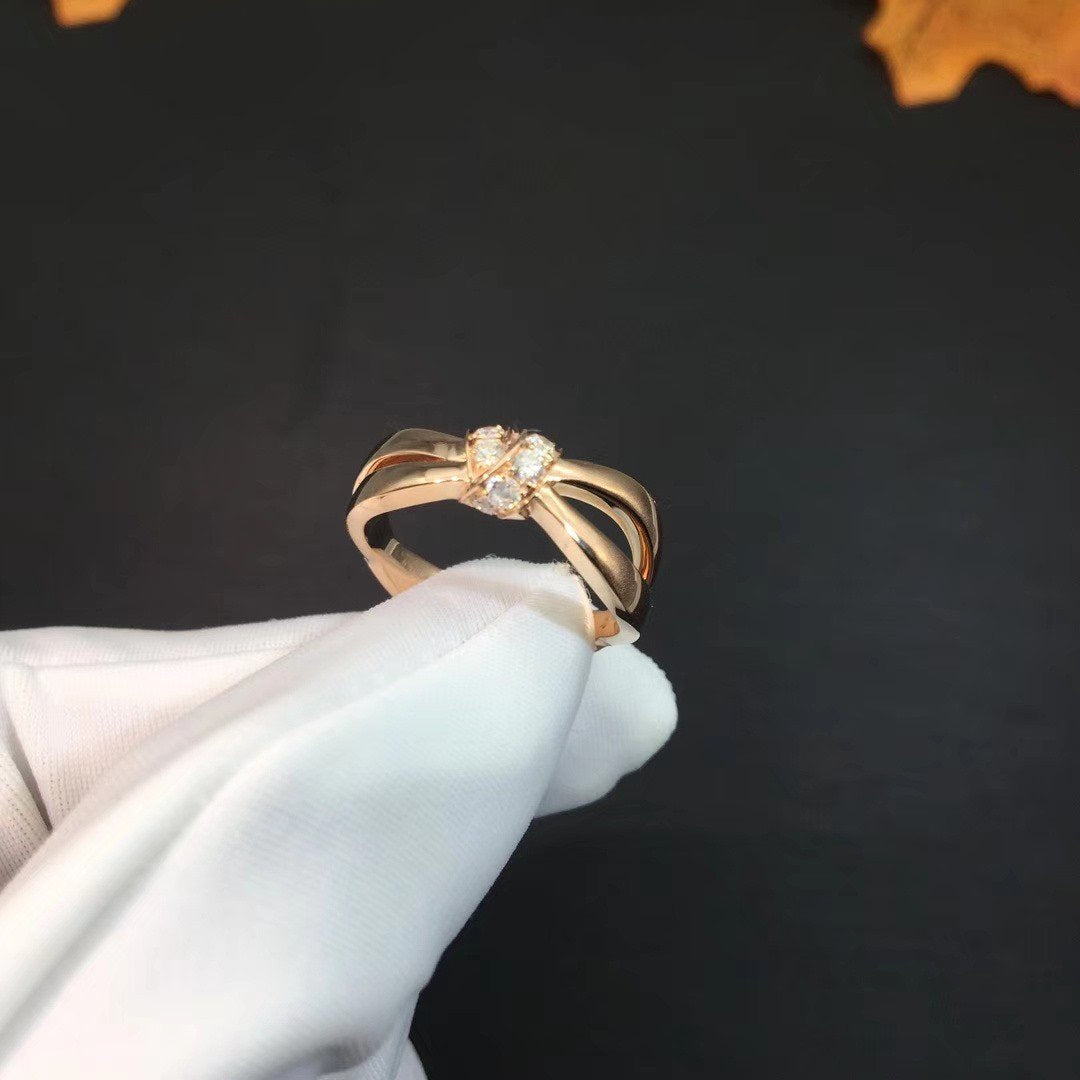 [Elowen jewels ]LIENS RING PINK GOLD DIAMOND