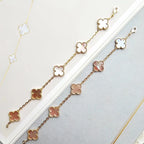 [Elowen jewels ] CLOVER 5 MOTIFS  PINK MOP BRACELET COLLECTION