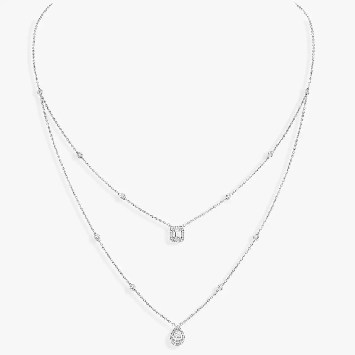 [Elowen jewels]Diamond Necklace My Twin 2 Rows