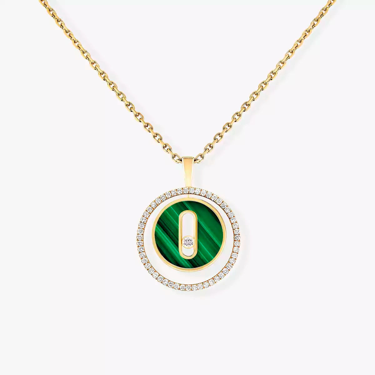 [Elowen jewels]Lucky Move Diamond Necklace in Rose Gold and White Mother-of-Pearl
