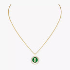 [Elowen jewels]Lucky Move Diamant-Halskette in Roségold und weißem Perlmutt