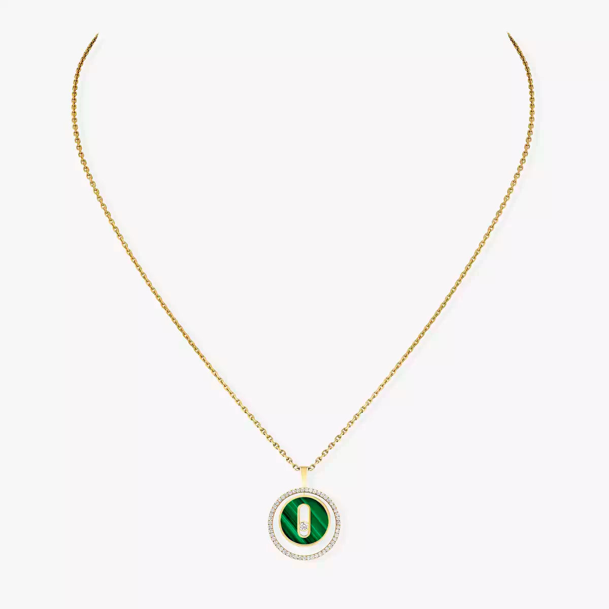 [Elowen jewels]Lucky Move Diamant-Halskette in Roségold und weißem Perlmutt