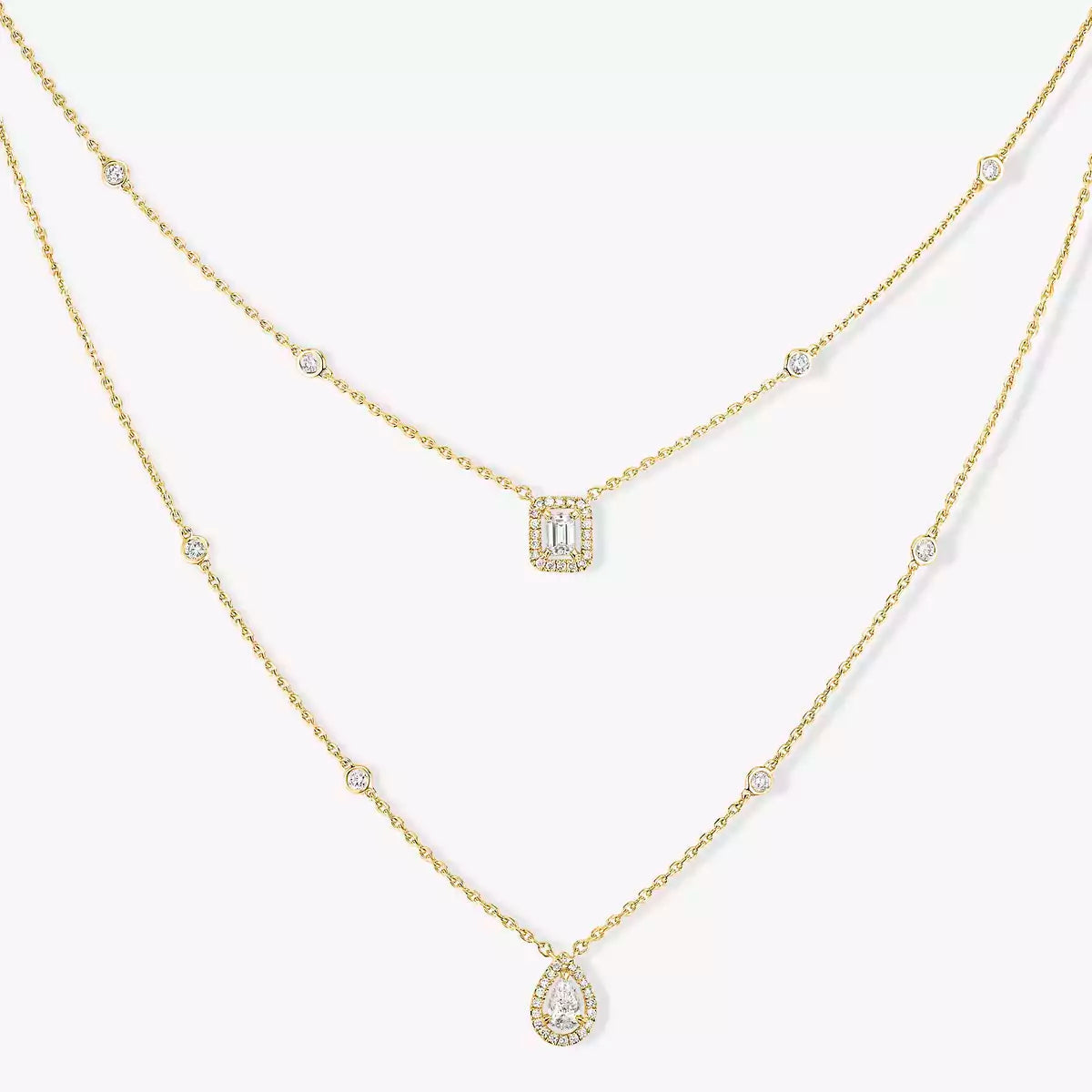 [Elowen Jewelry]Diamond Necklace My Twin 2 Rows
