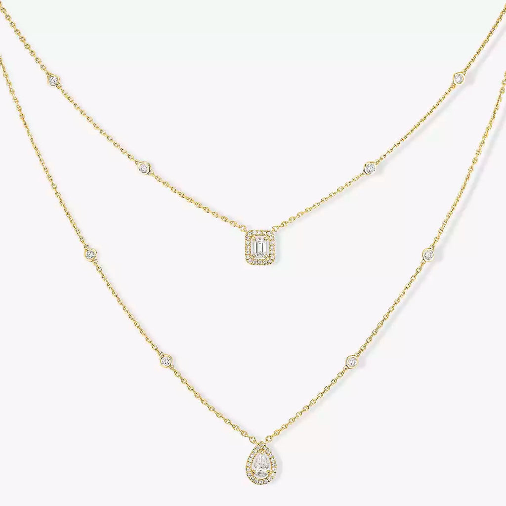[Elowen jewels]Diamond Necklace My Twin 2 Rows