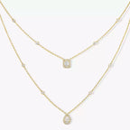 [Elowen jewels]Diamond Necklace My Twin 2 Rows