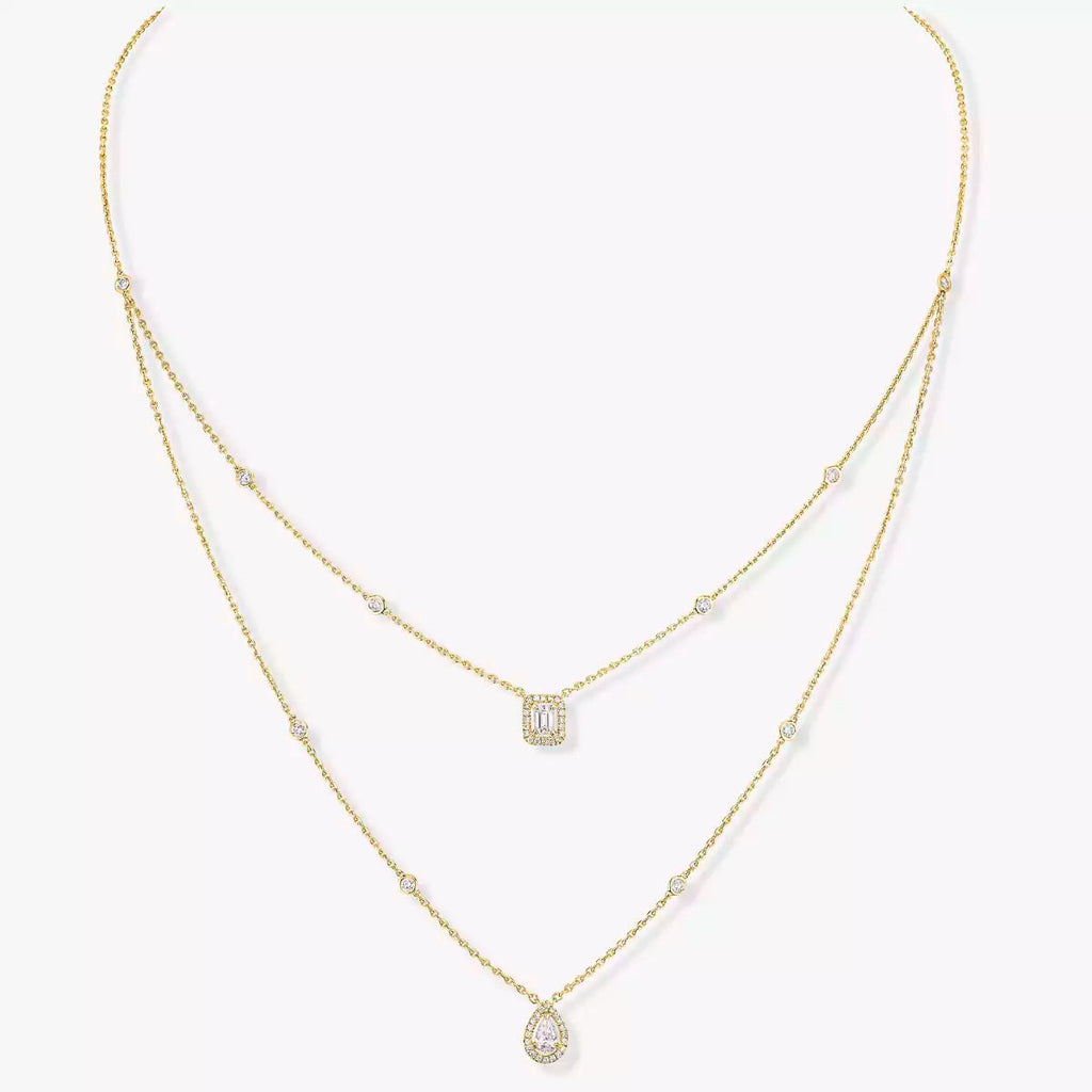 [Elowen jewels]Diamond Necklace My Twin 2 Rows