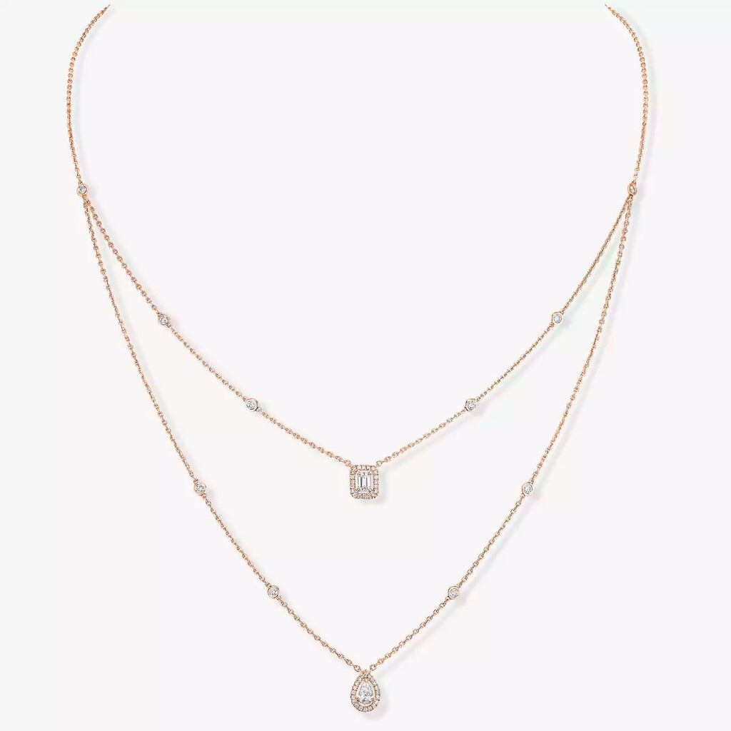 [Elowen jewels]Diamond Necklace My Twin 2 Rows