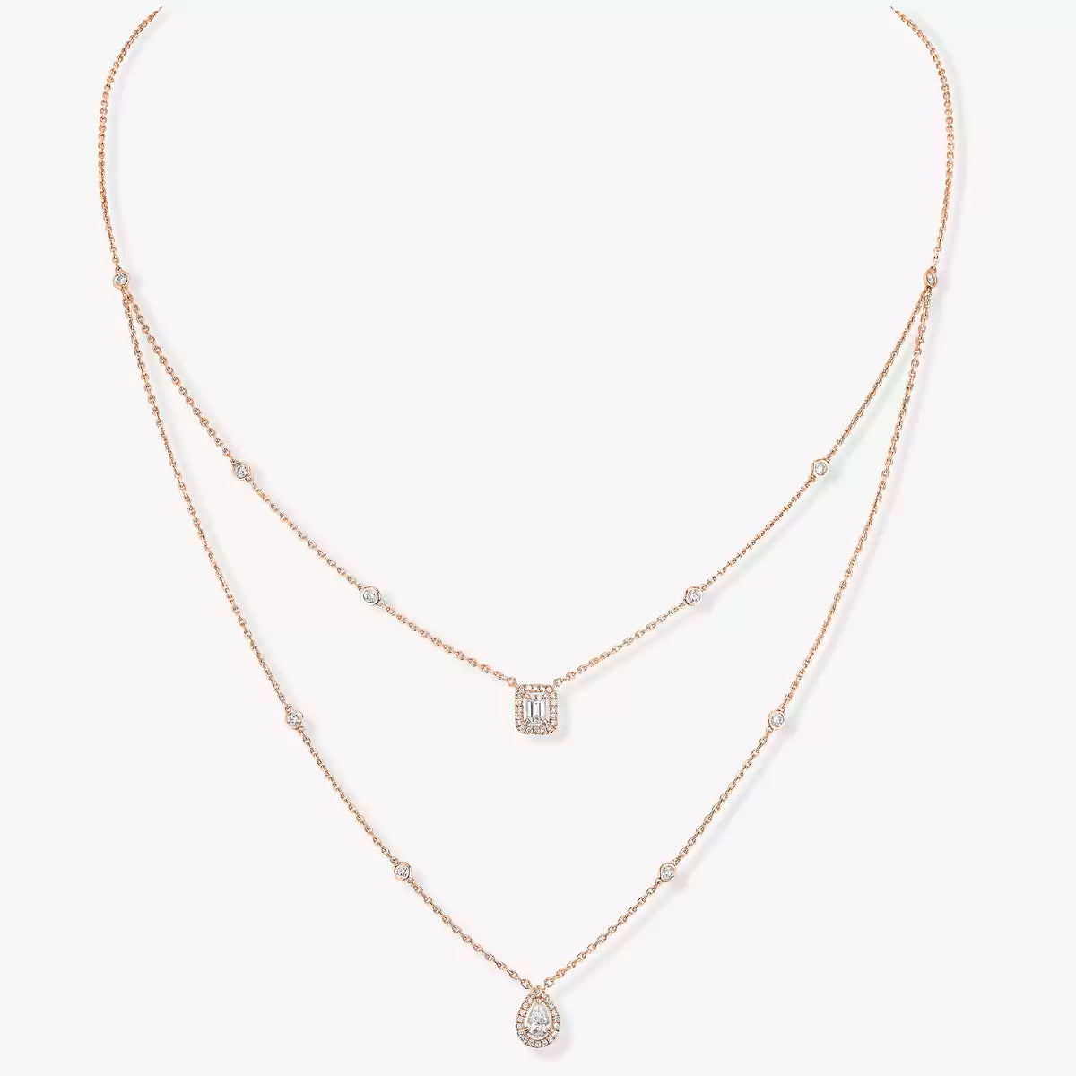 [Elowen jewels]Diamond Necklace My Twin 2 Rows