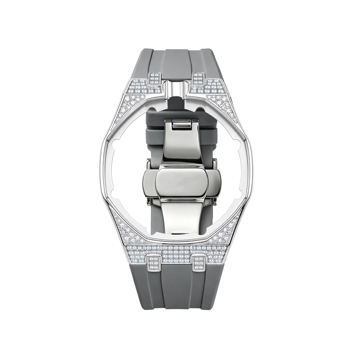 Royal Oak Pop Exclusive Steel Case With Diamond(Moissanite) & Silicone Strap